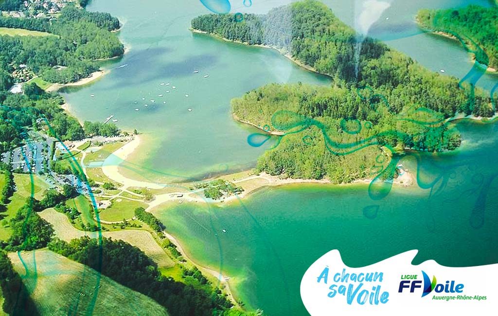spot de voile lac dans le Cantal